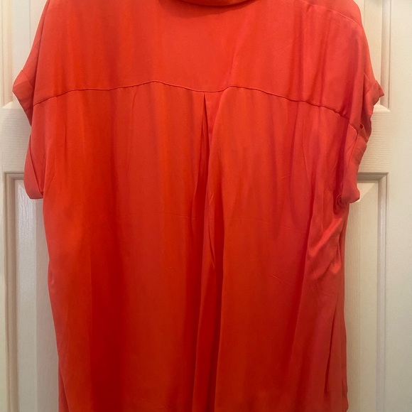 Rose & Olive Women's Orange Button Down Shirt - Picture 2 of 6